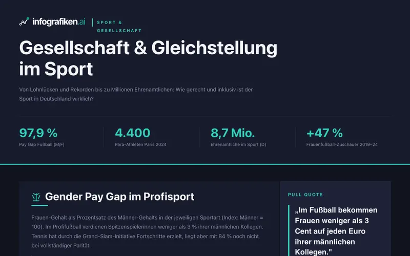 Infografik: Gesellschaft & Gleichstellung im Sport